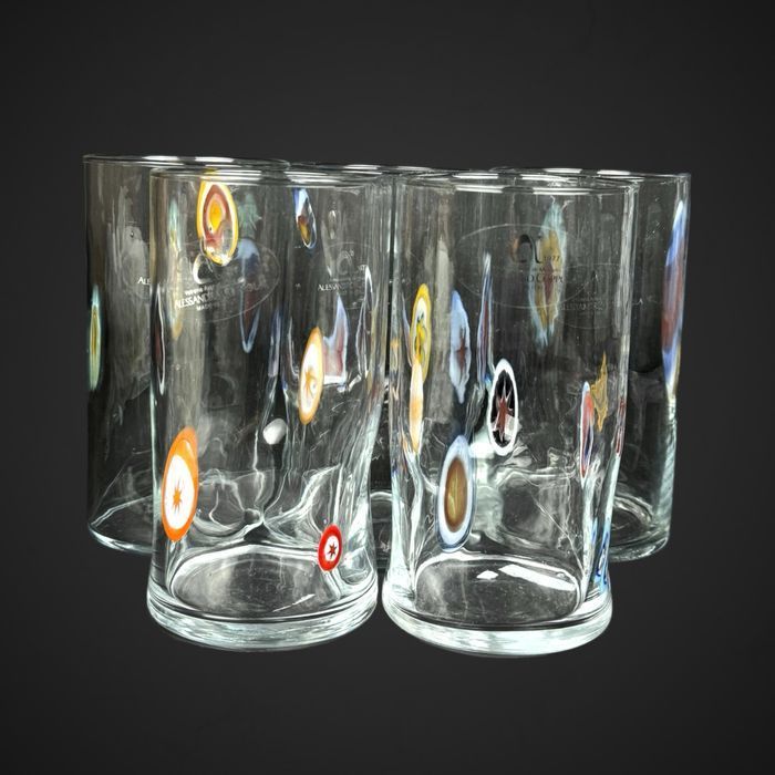 Szklanki szkło Murano Millefiori włoskie coppola styl design B41/41209