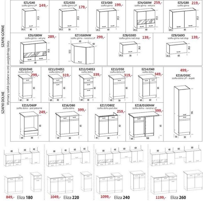 Junon kuchnia 7 elementów 240 cm transport Śląsk 149 Zł
