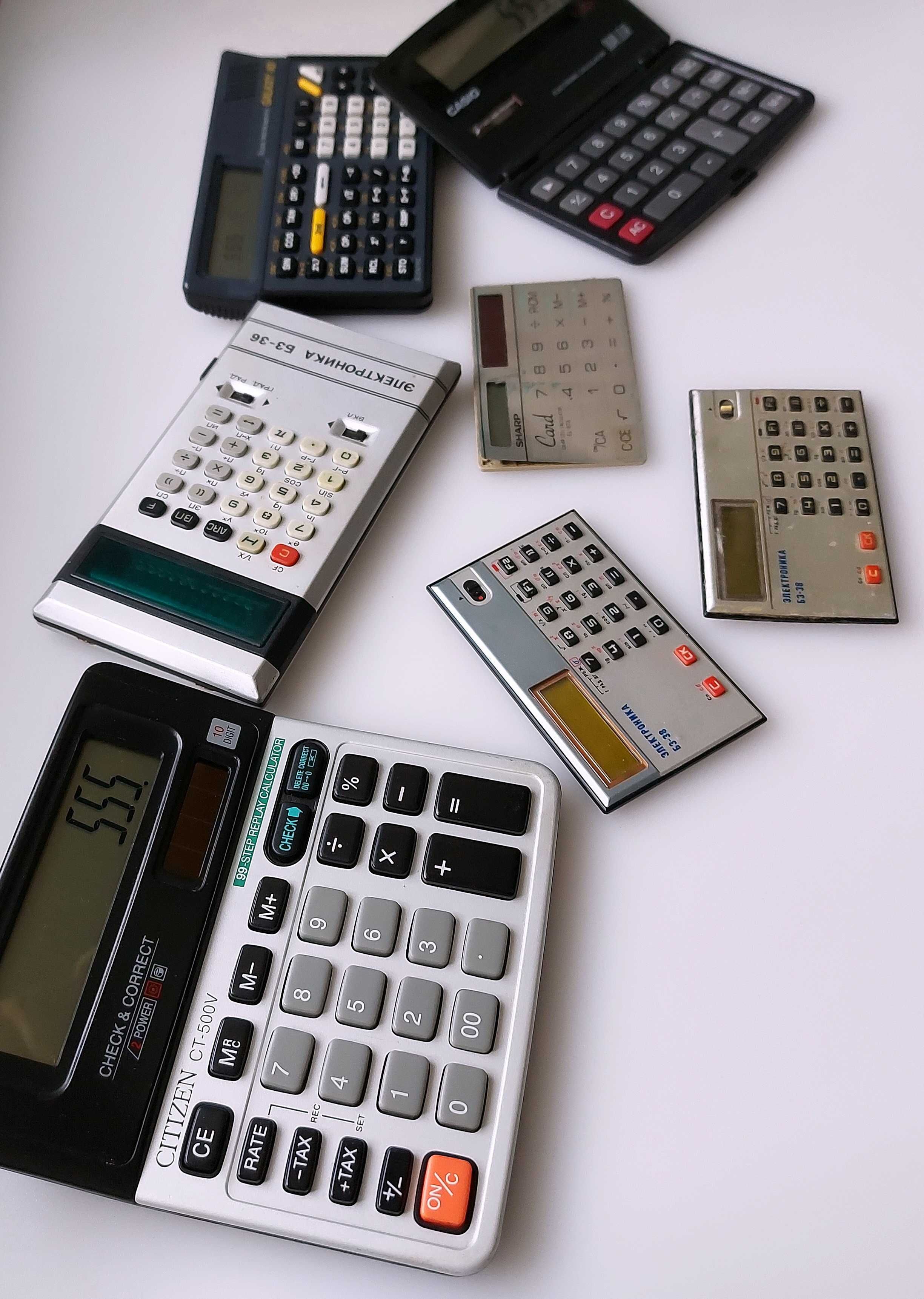 Винтажный Электронный  Калькулятор  Texas Instruments - Casio -Citizen