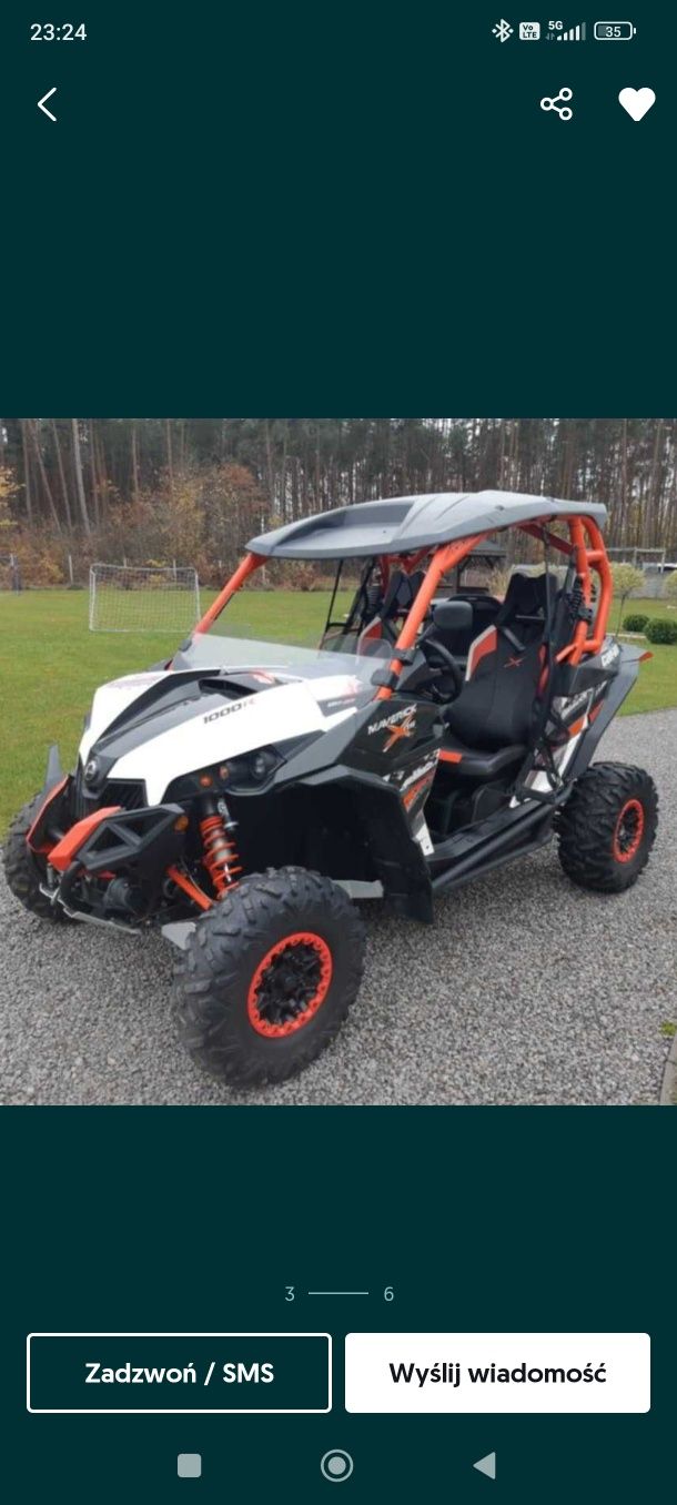 Wynajem buggy can am maverick z kierowcą