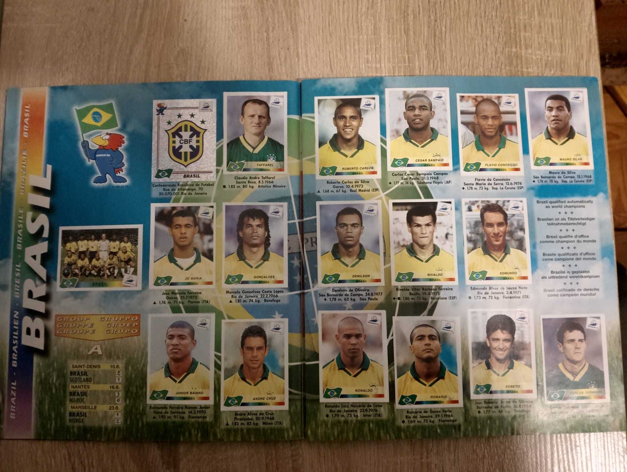 Caderneta Cromos Futebol Completa Mundial 1998 (EDIÇÃO PANINI)