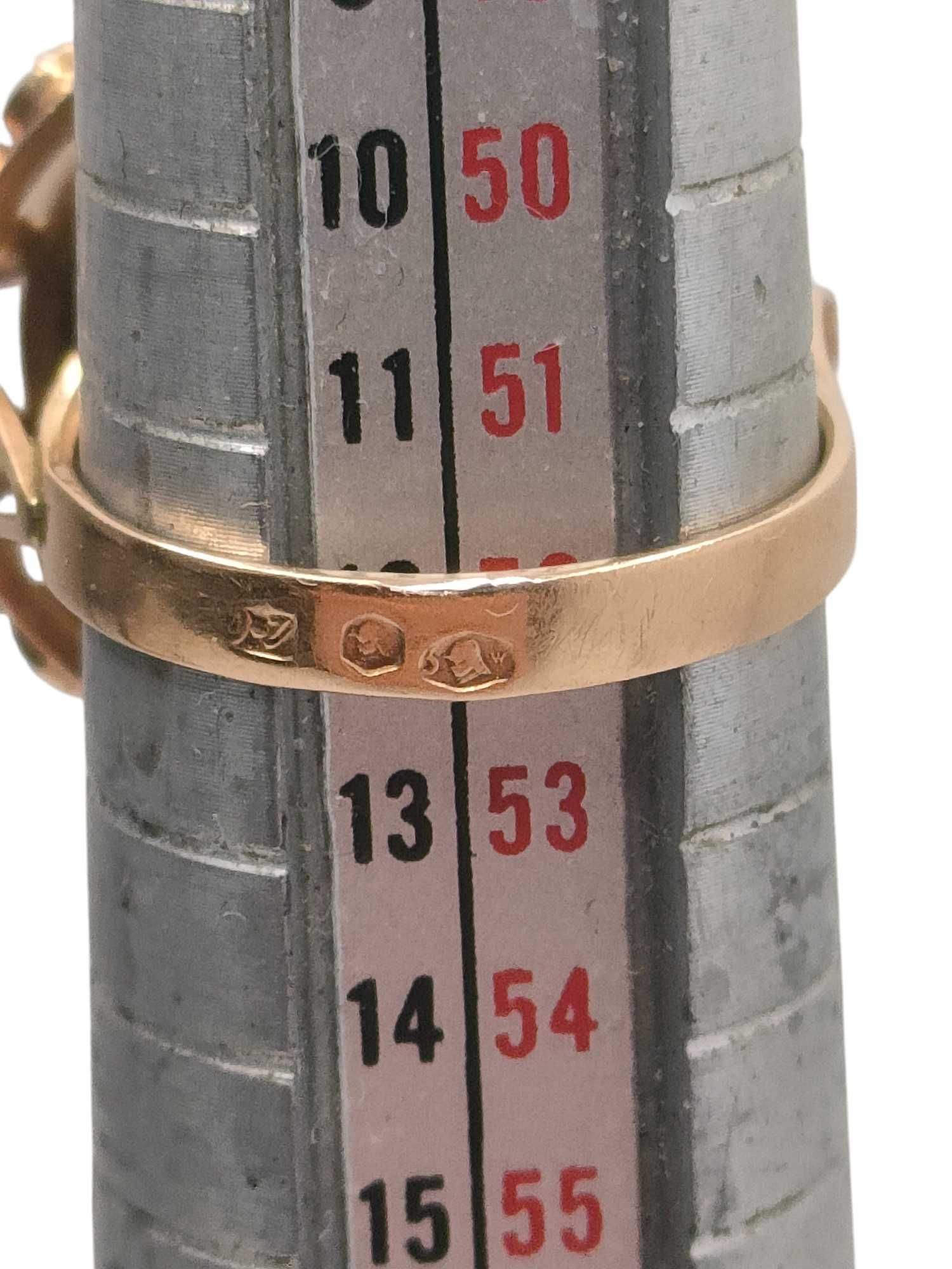 Złoty pierścionek z kamieniem 585/7,58G R12