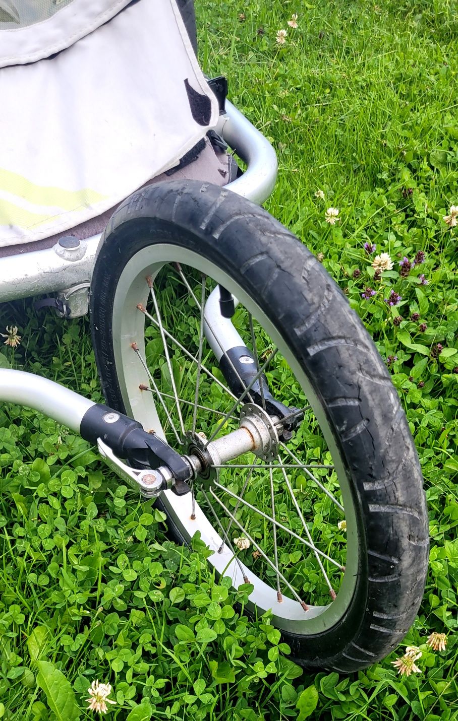 Riksza wózek podwójny przyczepka rowerowa xlc