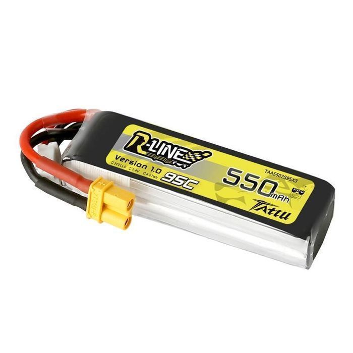 Akumulator Tattu R-Line 550Mah 7.4V 95C 2S1P Xt30