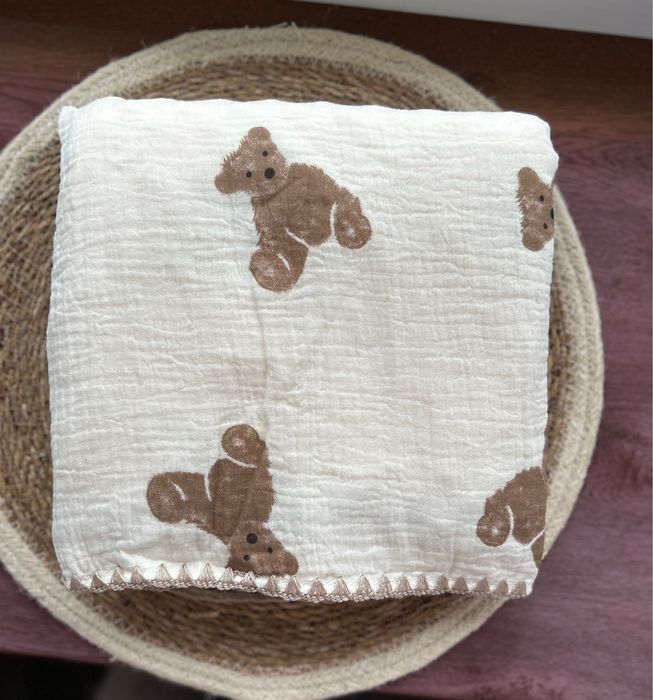 Плед дитячий муслін+плюш