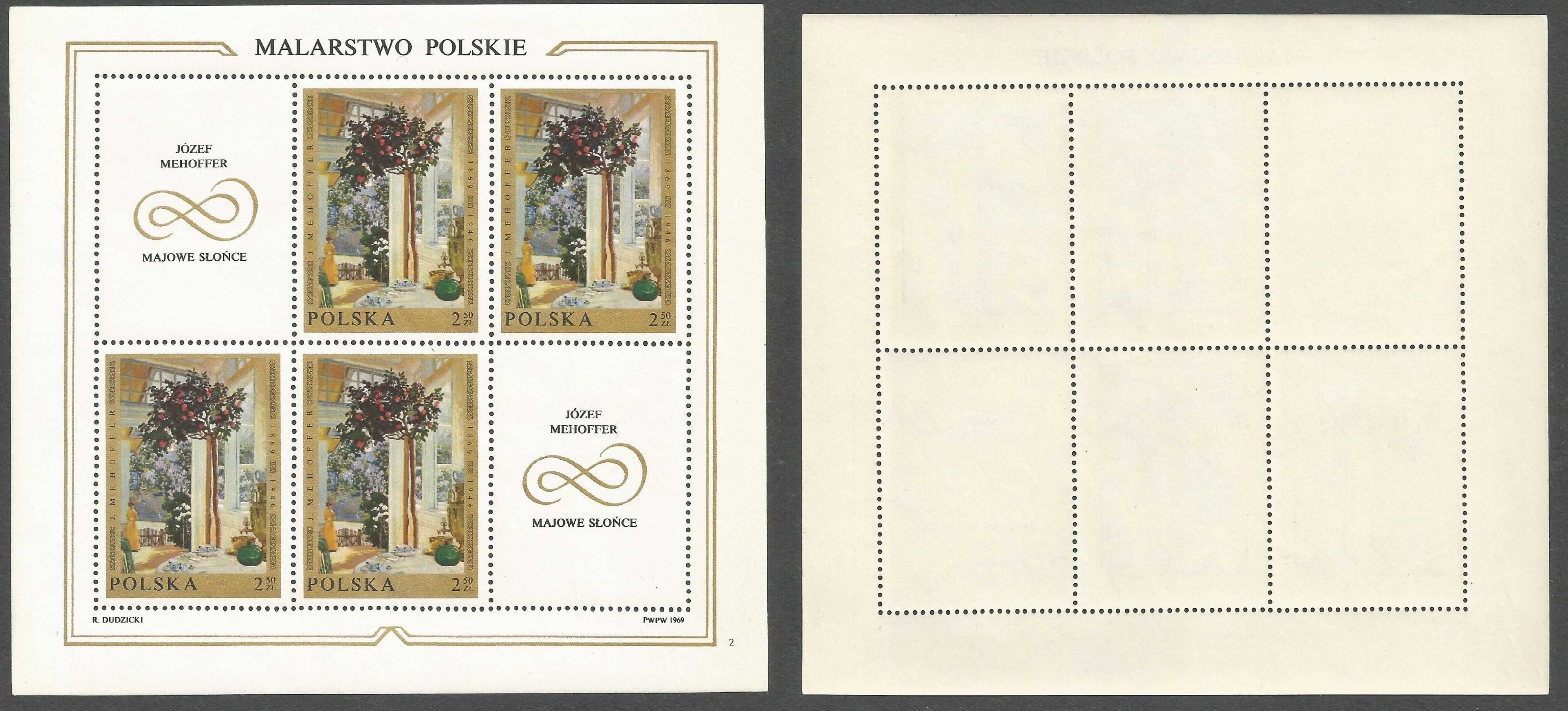 Malarstwo polskie II 1969r. Fi. 1794 – 1801 Blok 57 - 64 stan **