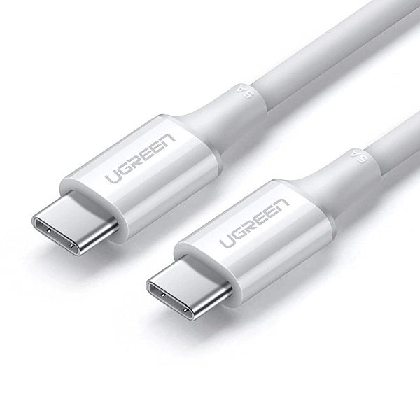 Ugreen kabel przewód USB Typ C (męski) na Typ C (męski) 1 m biały (US3