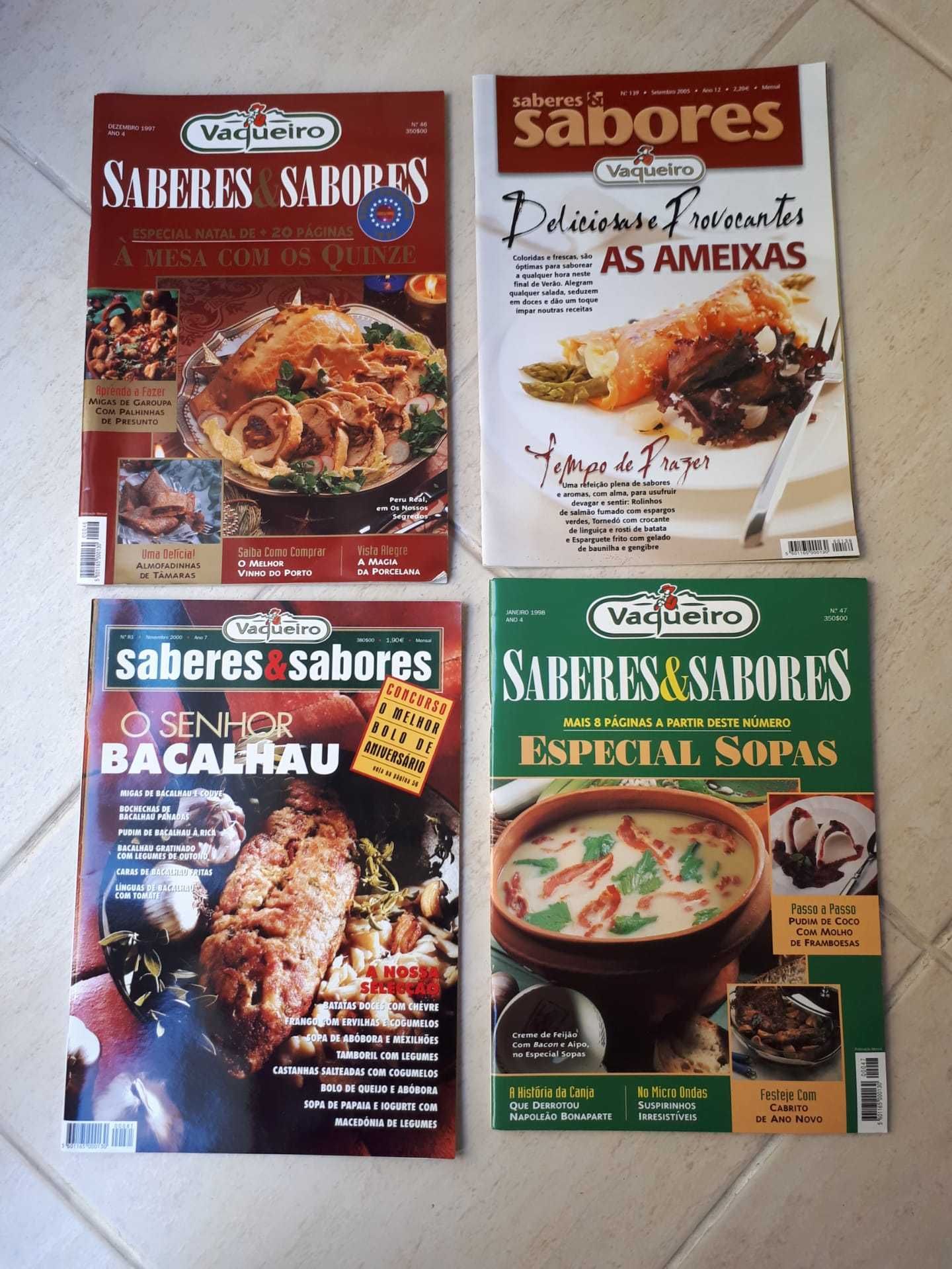 Lote de 12 Revistas "Saberes e Sabores"