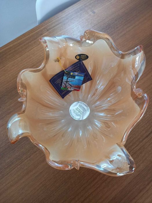 Centro mesa Cristal de Murano, Veneza (com certificado)
