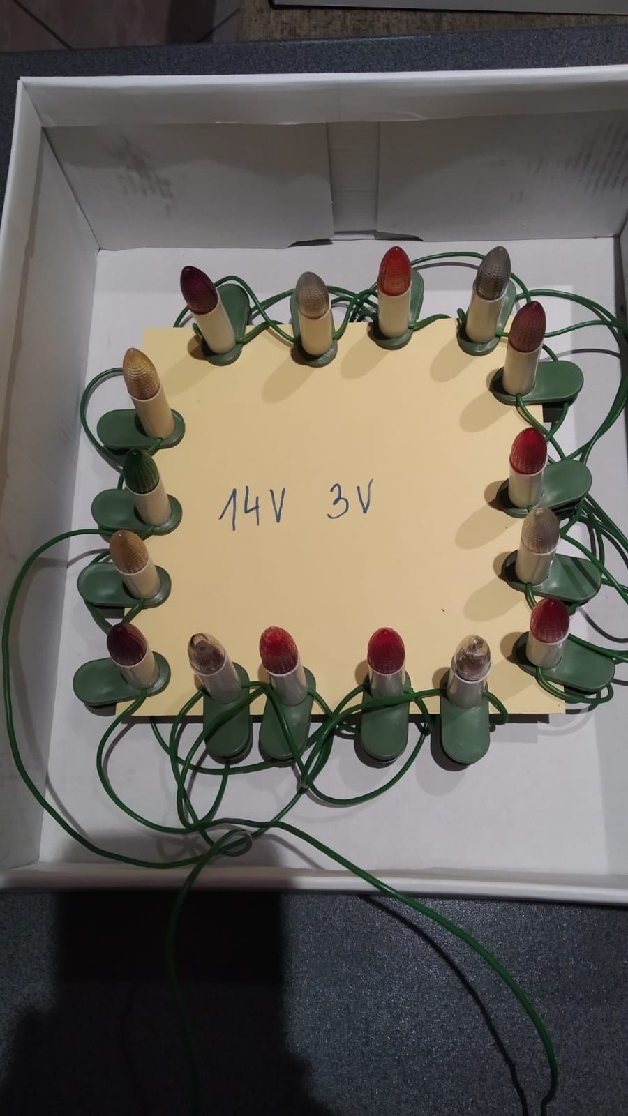 Lampki choinkowe z PRL-u światełka 17
