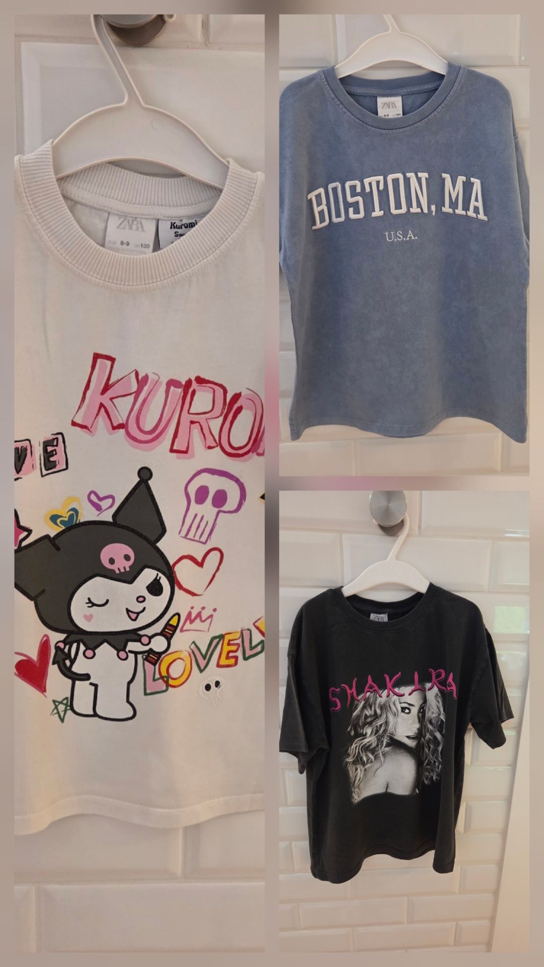 Tshirt 3 szt firmy Zara Rozmiar 130 cm