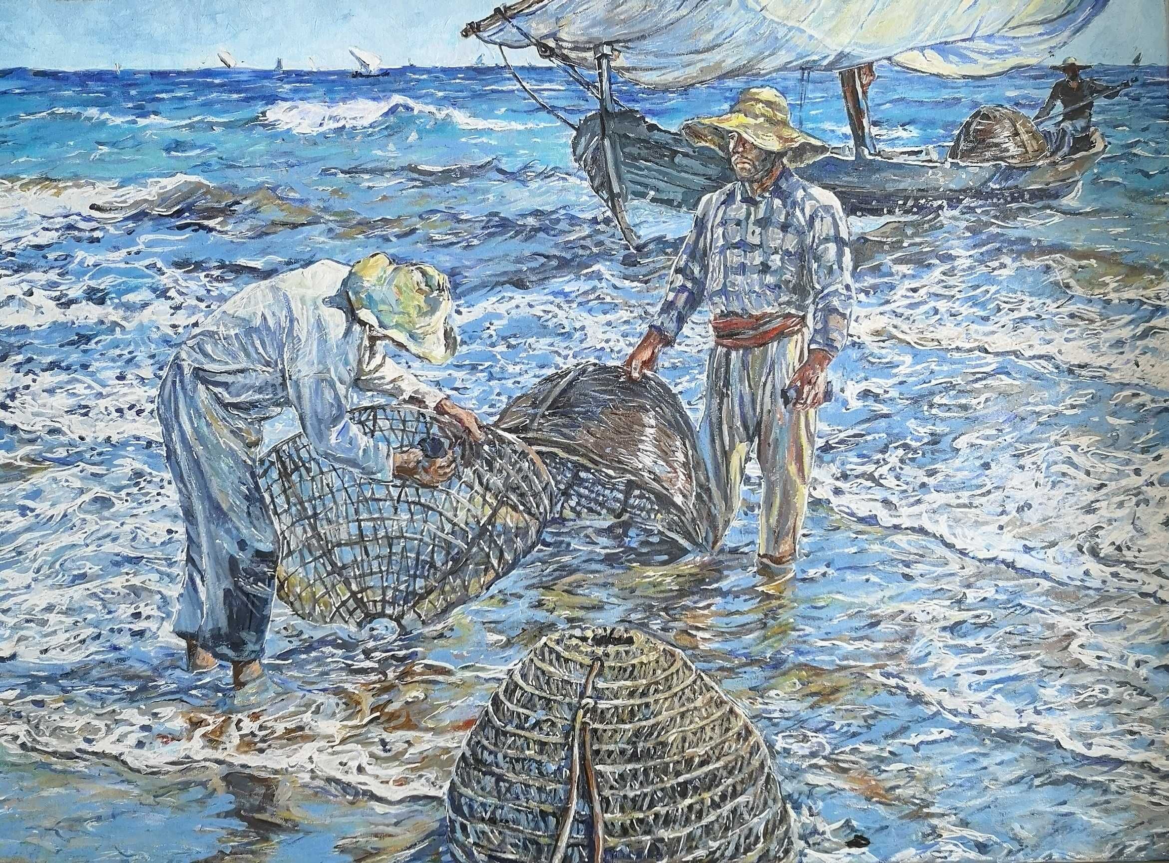 Картина Хоакін Соролья.Рибалки Валенсії. (репродукція)