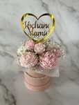 Flower box ze świec sojowych prezent chrzciny urodziny