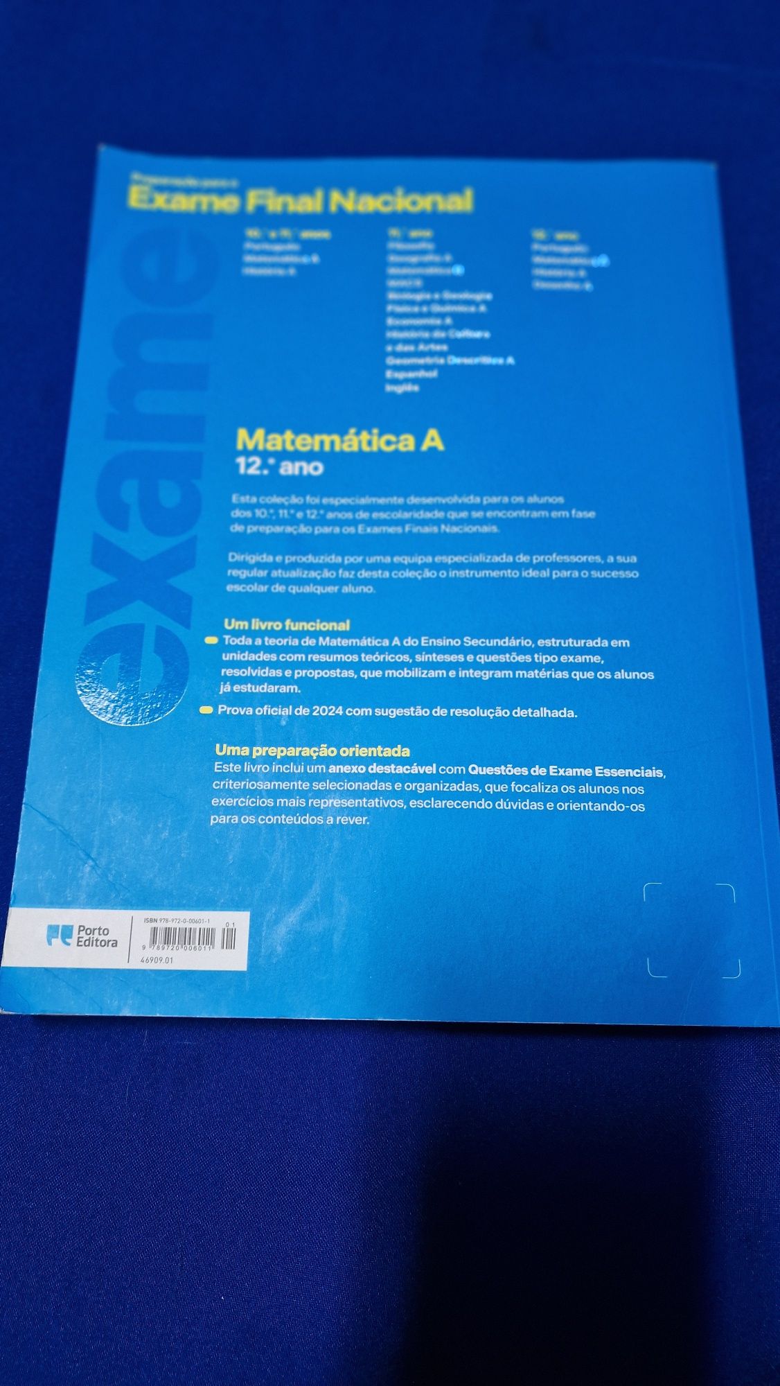 Preparação para o exame nacional 2025 da Porto editora