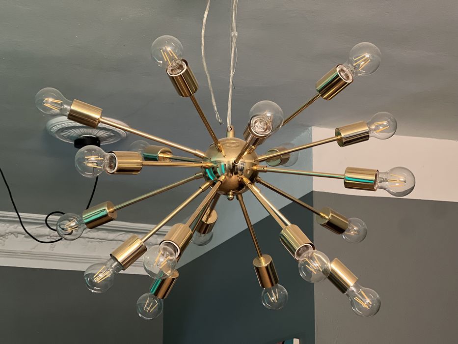 Lampa wiszaca sufitowa złota led