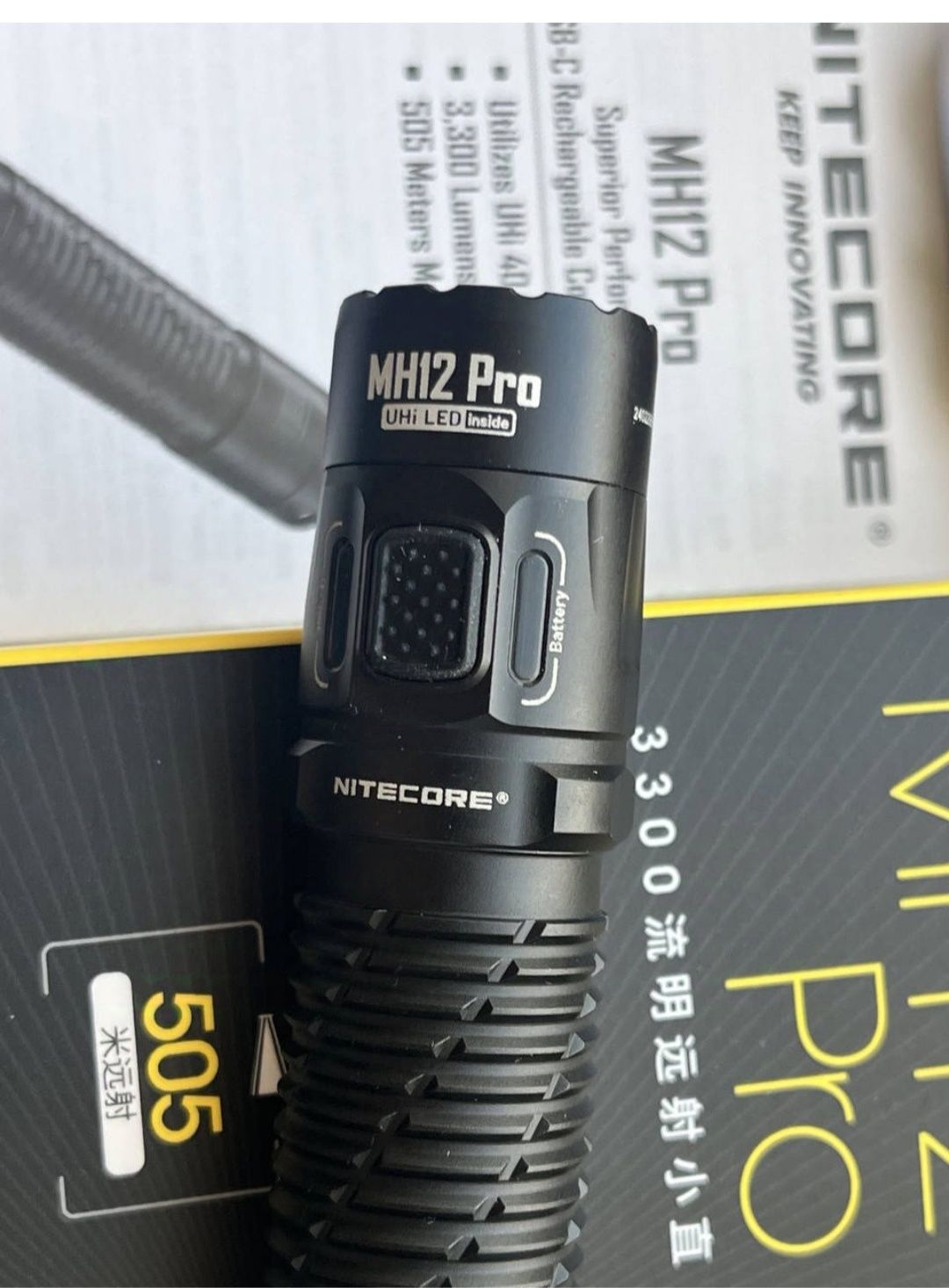 Тактичний далекобійний ліхтар Nitecore MH12 Pro (USB Type-C) 500 M