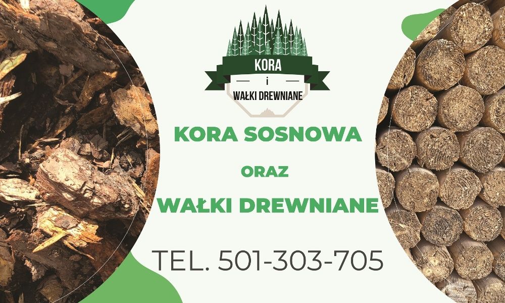 Wałki drewniane ogrodzeniowe