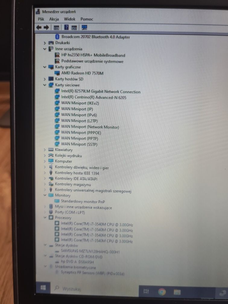 Laptop Hp i7 SSD 14 cali w pełni sprawny