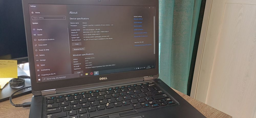 Dell Latitude 5480 • FHD ips • Intel Core I5-6440HQ • 8/256gb