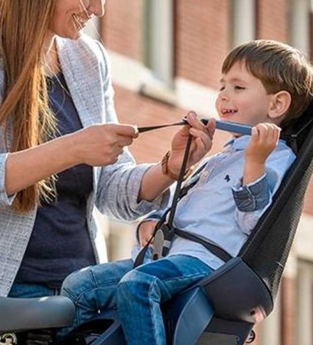 Cadeirinha + 9 meses (22Kg) para suporte de bicicleta Qibbel