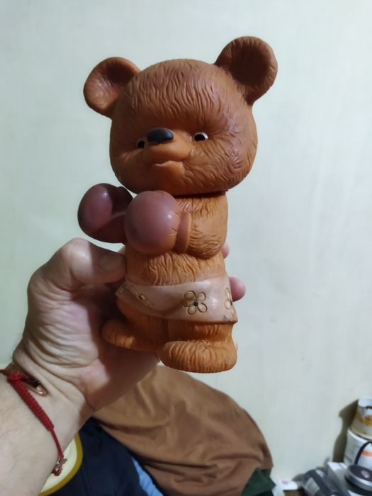 Мишка резиновый СССР высота 20 см