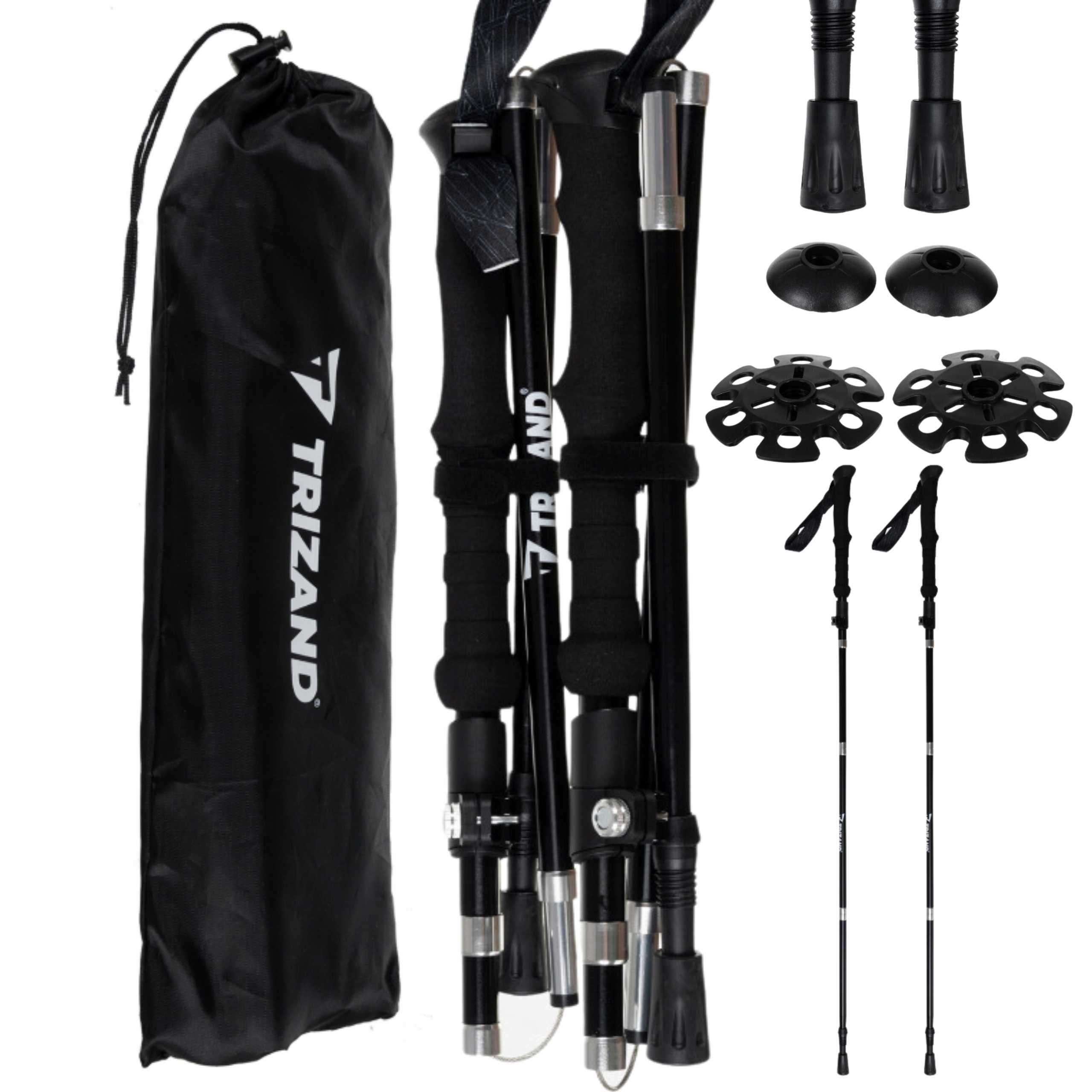 OKAZJA kije do nordic walking trekkingowe składane + akcesoria