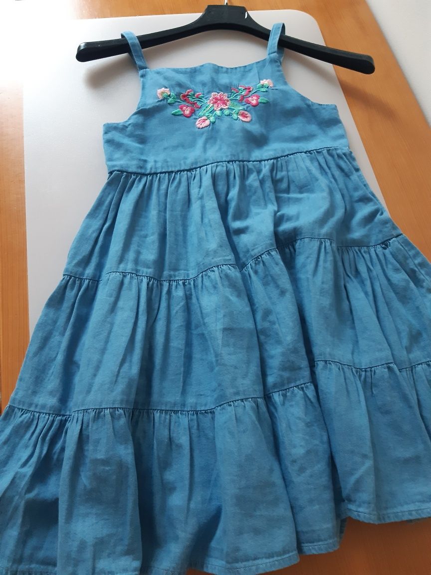 OLSEN Kids - sukienka bawełniana dla dziewczynki 6-7 lat. 122 - 128 cm