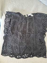 Koronkowa bluzeczka Zara Rozmiar 116 czarna