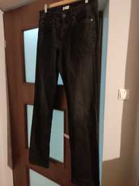 Spodnie męskie jeans w32 l34 stan bdb ciemny szary z czarnym