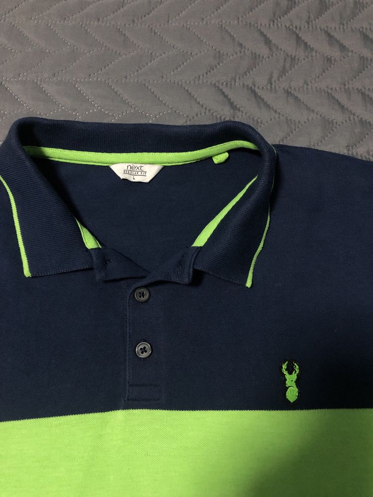 Tshirt Polo azul e cinza