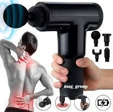 Новий масажний пістолет Fascial Gun — 6 насадок, 4 швидкості