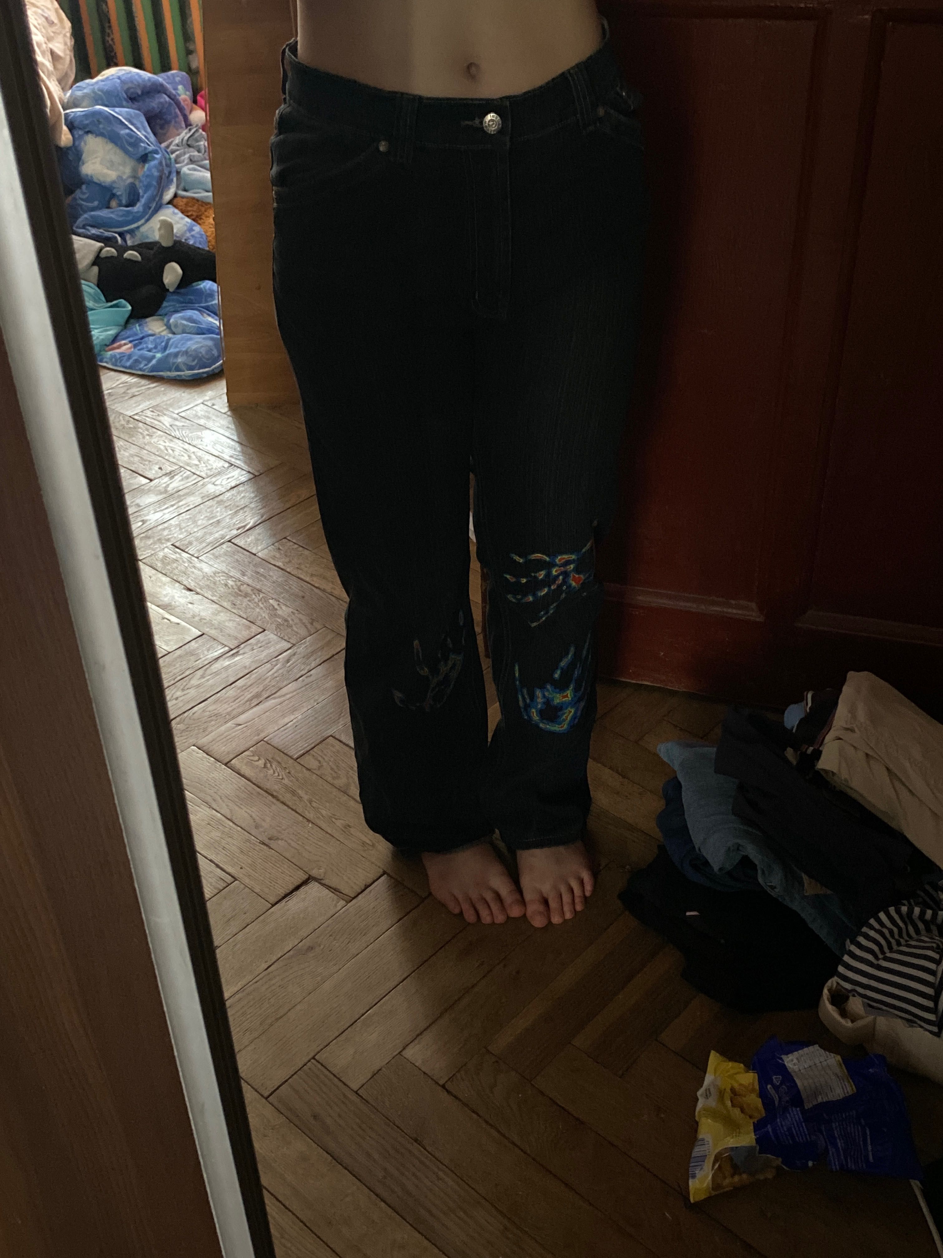 Hande Mande джинси з оригінальним принтом