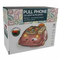 Jeździk gryzak kotek różowy telefon interaktywny #215R