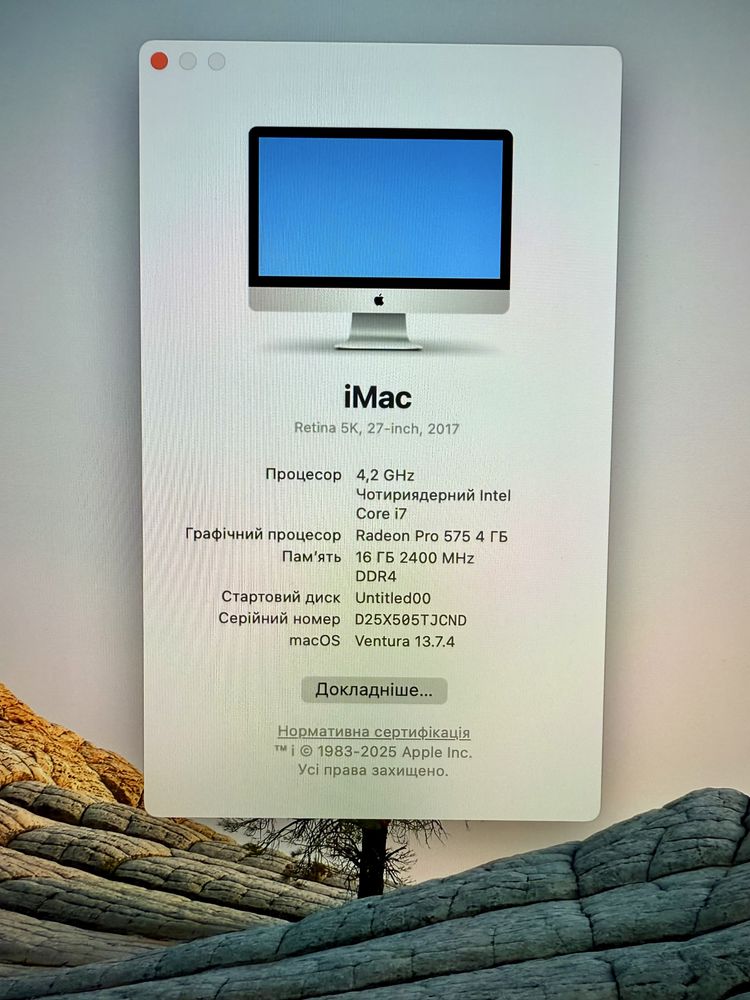 Apple iMac (Retina 5K, 27-inch, 2017) Intel i7