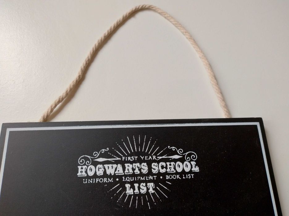 Primark Harry Potter Hogwarts School List chalk board tablica kredowa