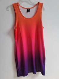 Sukienka damska ombre slim orange purple Dr.Crow M/L