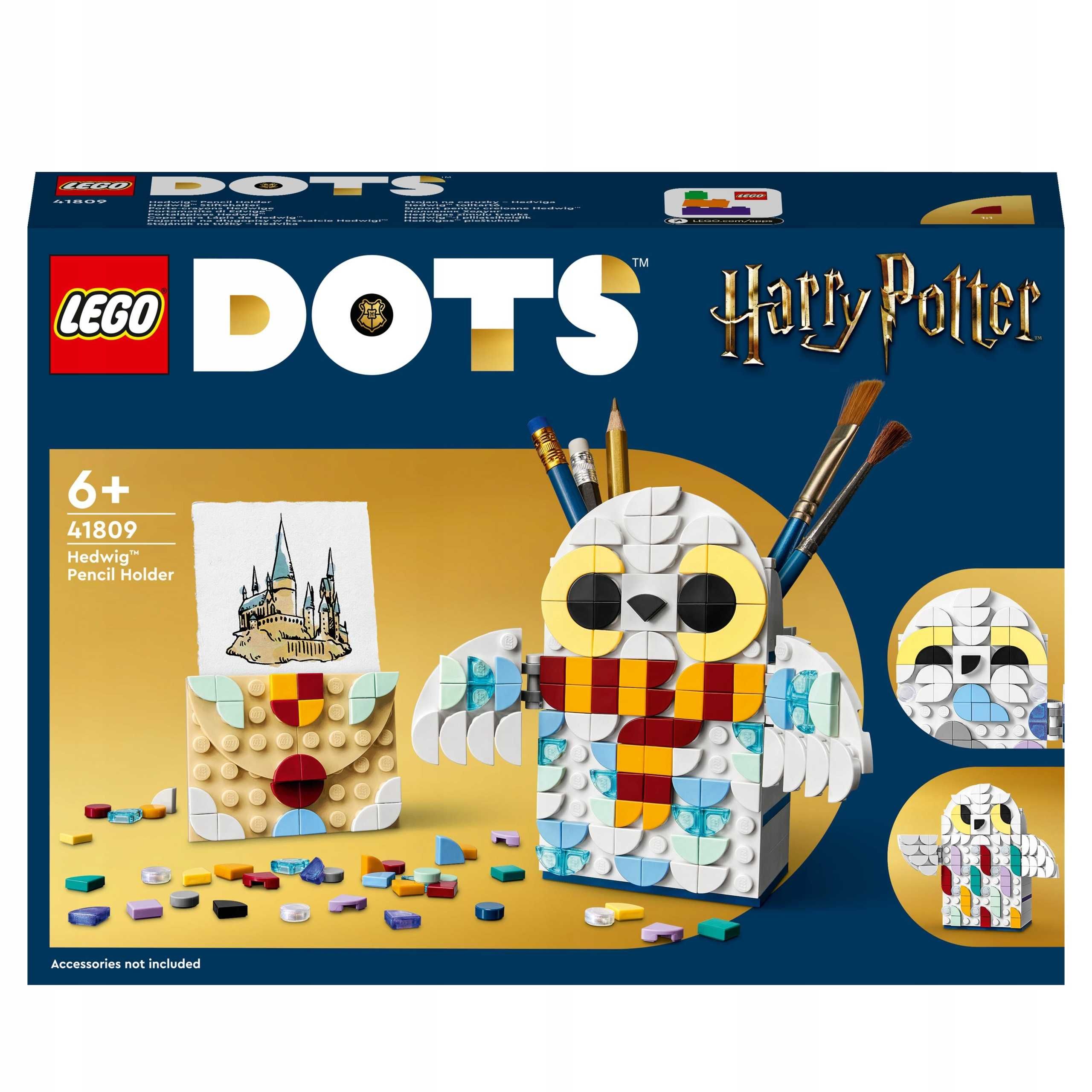 LEGO DOTS Pojemnik na długopisy Sowa Hedwigi Harry Potter + GRATIS