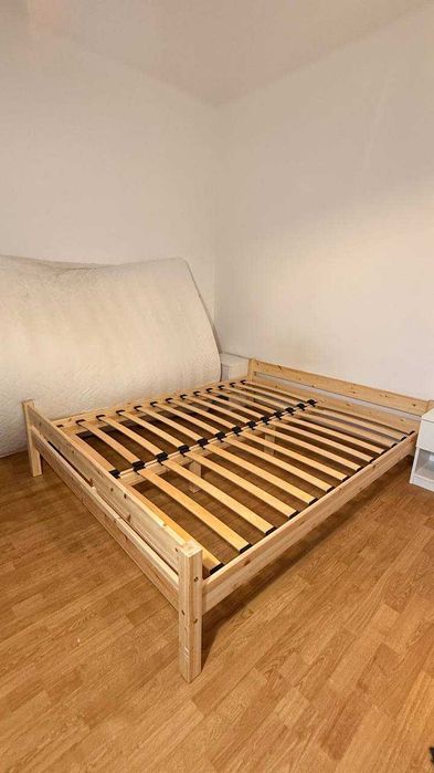 Rama łóżka SALLINGE 160x200 + Stelaż żebrowy 80x200cm HEMSIL FIX