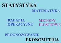 Statystyka, ekonometria, metody ilościowe, prognozowanie, badania oper