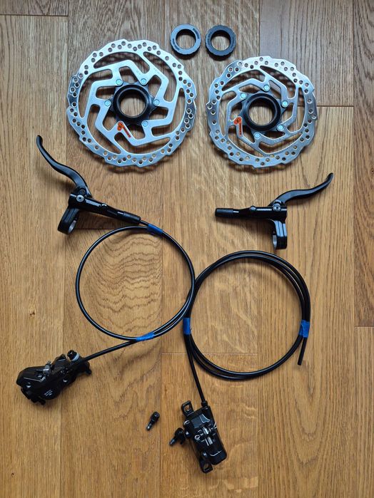 Hamulce Shimano BL-MT401 BR-MT410 + tarcze SM-RT10.