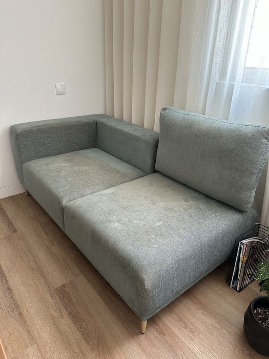 Sofá-chaise em algodão