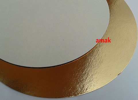 Okrągły Złoty Podkład Pod Tort Ciasto - 34 Cm