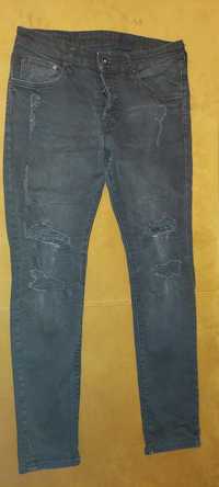 Spodnie jeansowe czarne Hm H&M 34/32