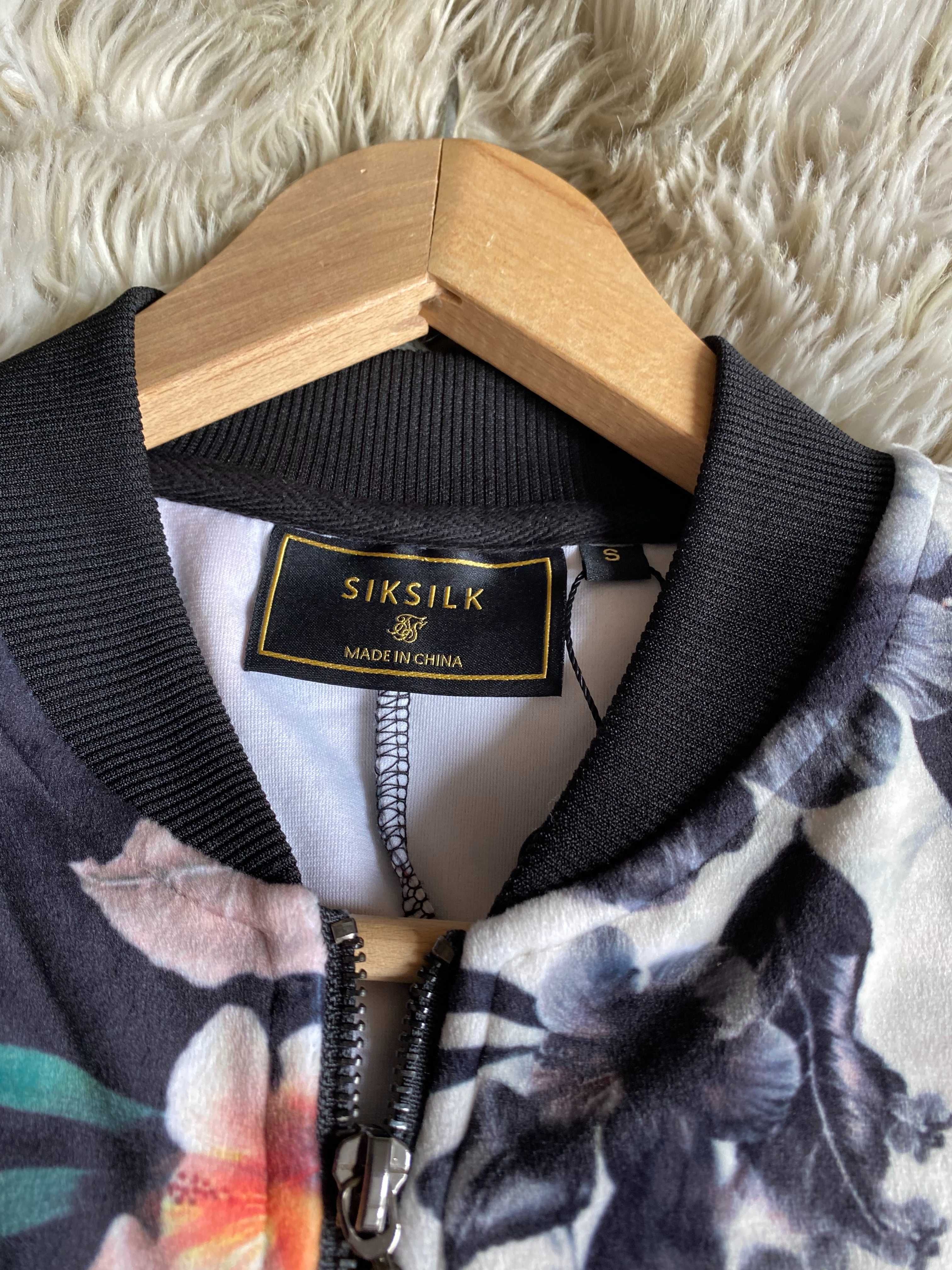 Piękna bluza bomberka w kwiaty Siksilk M/L / NOWA