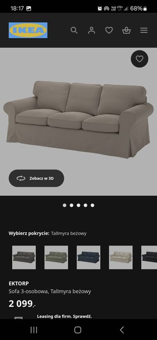 Fotele + kanapa Ektorp