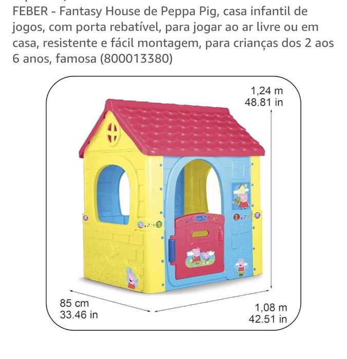 Casa da pepa para criança