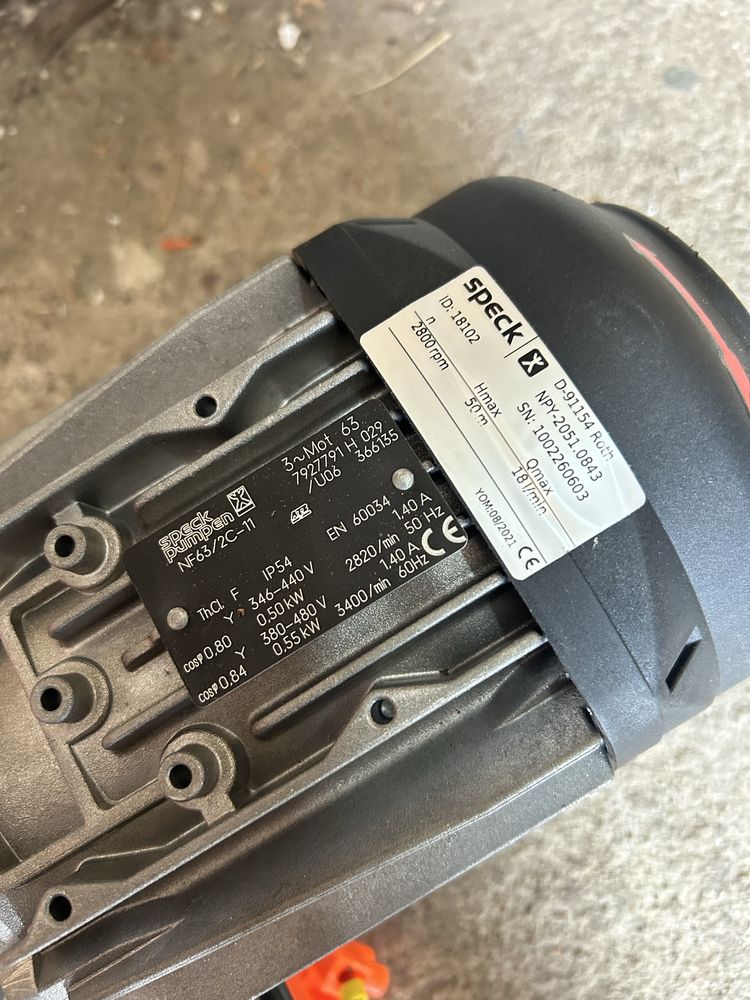Pompa speck 18l/ min 2800 rpm