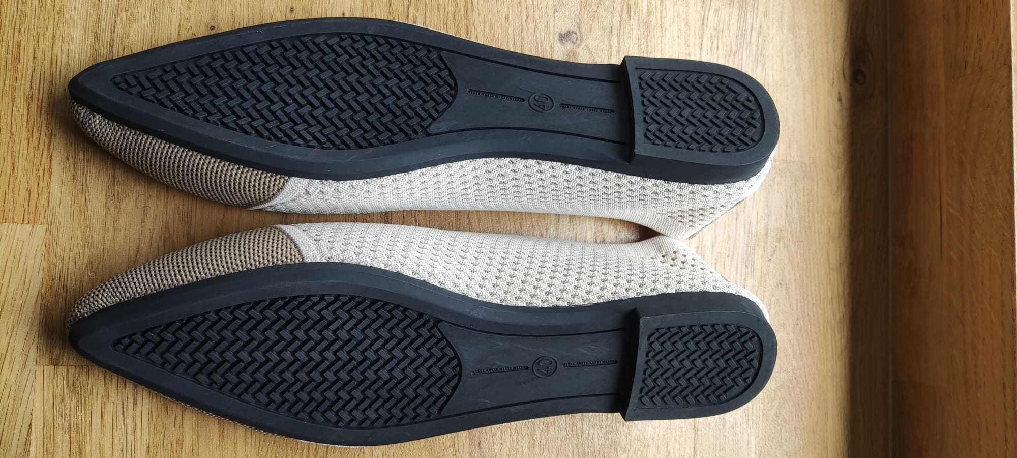 Buty baleriny letnie beżowe 40