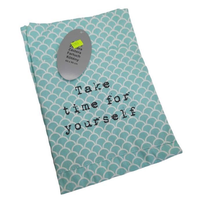 Fartuch Kuchenny Wiązany Bawełna 60x90 Miętowy