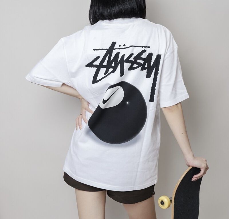 Мужская футболка Stussy x Nike 8 Ball tee white унисекс  Стусси Стуссі